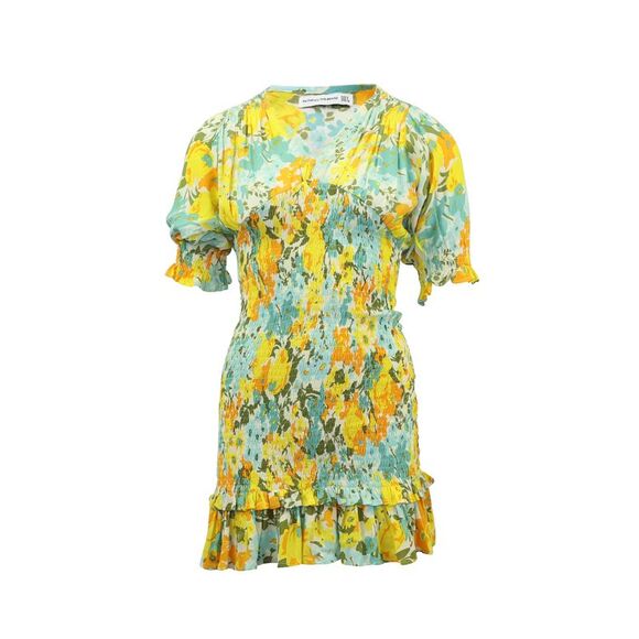 Faithfull The Brand Margarita Floral Print Mini dress in Multicolor Rayon